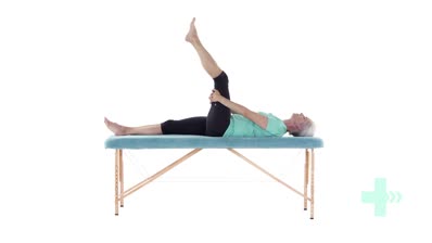 Hamstring stretch supine (bot...